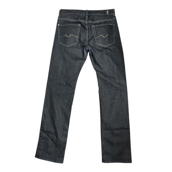 7 For All Mankind Jeans Mens 31 x 34 Standard Straight Leg Denim Tall Fit - Picture 1 of 6
